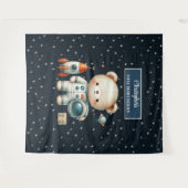 Space Beer Party Tapestry voor Birthday Boy Wandkleed (Voorkant (horizontaal))