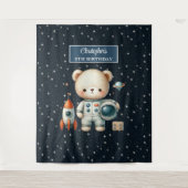 Space Beer Party Tapestry voor Birthday Boy Wandkleed (Voorkant)