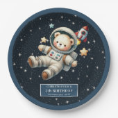 Space Beer Verjaardag Bord voor Little Astronaut B (Voorkant)