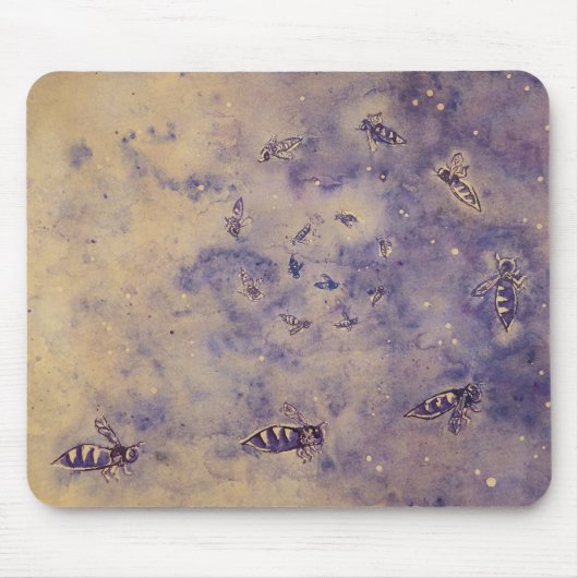 Space Bees Mousepad Muismat (Voorkant)
