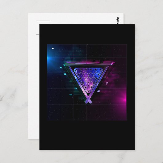 Space Billard Player Pool 8 Ball Briefkaart (Voorkant / Achterkant)