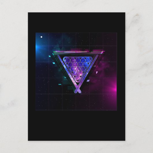 Space Billard Player Pool 8 Ball Briefkaart (Voorkant)