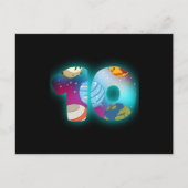 SPACE BIRTHDAY 10 10th Birthday Boy 10 Year Old Briefkaart (Voorkant)