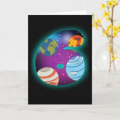 SPACE BIRTHDAY 6 6th Birthday Boy 6 Year Old Kaart (Gele Bloem)