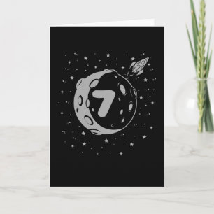SPACE BIRTHDAY 7 7th Birthday Boy 7 Year Old Kaart
