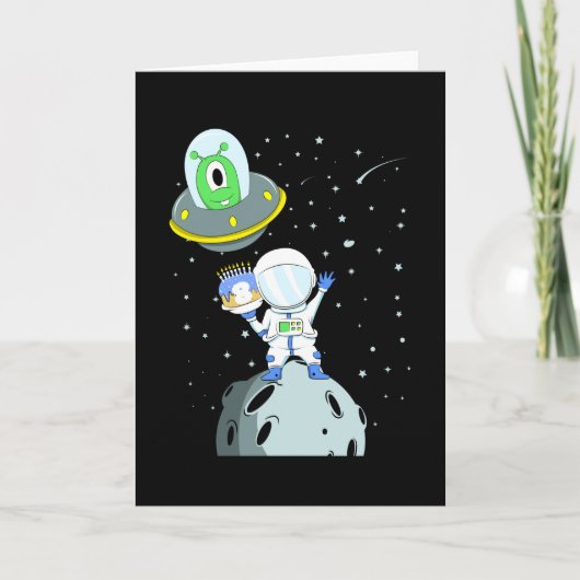 SPACE BIRTHDAY 8 8th Birthday Boy Astronaut Kaart (Voorkant)