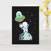 SPACE BIRTHDAY 8 8th Birthday Boy Astronaut Kaart (Gele Bloem)