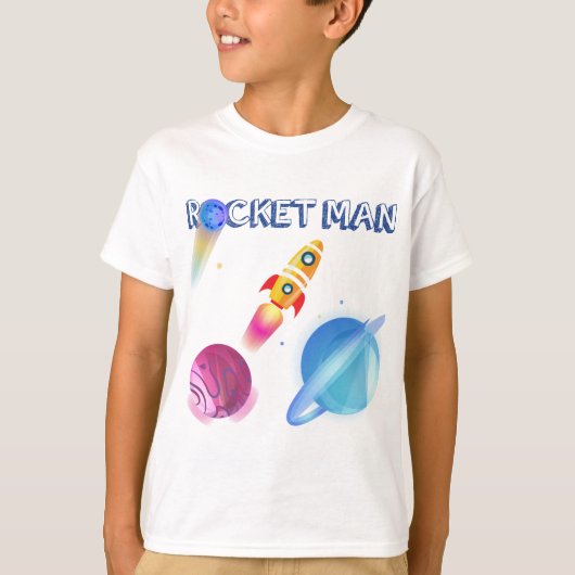 Space Birthday - Aangepast T-shirt (Voorkant)