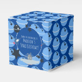 Space Birthday Alien Thlege Blue Favor Box Bedankdoosjes (Voorkant Zijde)
