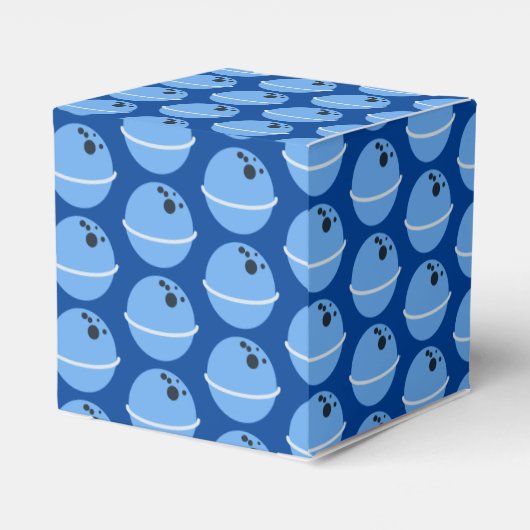 Space Birthday Alien Thlege Blue Favor Box Bedankdoosjes (Achterkant)
