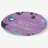 Space Birthday Alien Thlek Blue Papieren Bordje (Gekanteld)