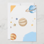 Space Birthday Astronaut 1e reis rond de zon Kaart (Achterkant)