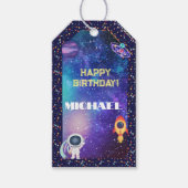 Space Birthday Cadeaulabel (Voorkant)