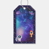 Space Birthday Cadeaulabel (Achterkant)