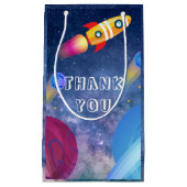 Space Birthday Dank u persoonlijk Klein Cadeauzakje (Voorkant)