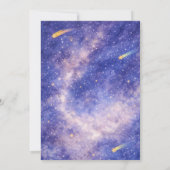 Space Birthday Galaxy Boy Invitation Kaart (Achterkant)