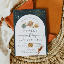 Space Birthday Invitation | Eerste reisdag