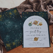 Space Birthday Invitation | Eerste reisdag Kaart