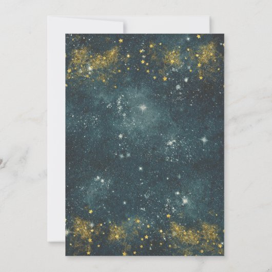 Space Birthday Invitation | Ruimtevaart Kaart (Achterkant)