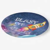 Space Birthday Papieren Bordje (Gekanteld)