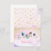 Space Birthday Party Buffet Food Labels Informatiekaartje (Voorkant / Achterkant)