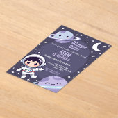 Space Birthday Party Invitation | Galaxy Astronaut Acryl Uitnodigingen (Laagn)