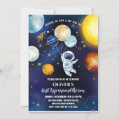 Space Birthday Party Invitation Kaart (Voorkant)