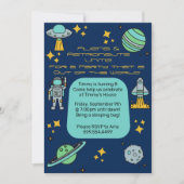 Space Birthday Party Invitation Kaart (Voorkant)