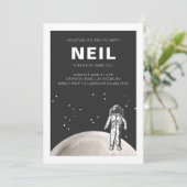 Space Birthday Party Invitation Kaart (Staand voorkant)