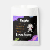 Space Birthday Party Theme Bedankzakje (Voorkant)