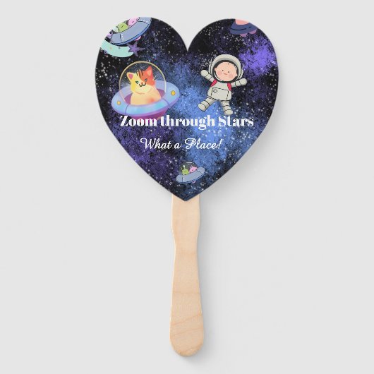 Space Birthday Party Theme Handwaaier (Achterkant)