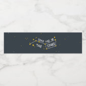 Space Birthday Waterfles Etiket (Enkel label)