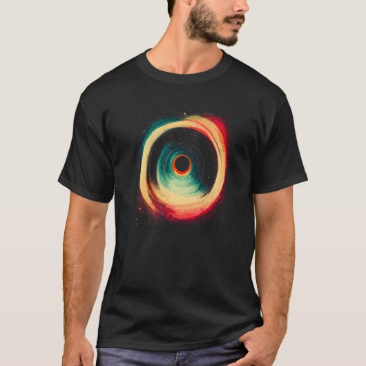 Space Black Hole Grativity Science Astrology Psych T-shirt (Voorkant)