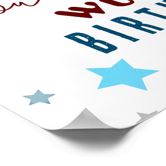 Space Blast Off 1e verjaardag Poster (Hoek)