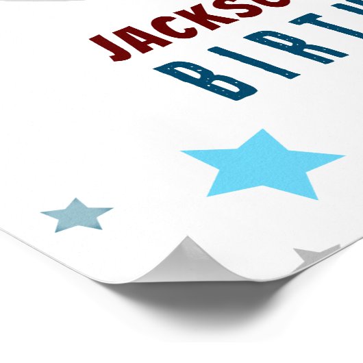 Space Blast Off 1e verjaardag Poster (Hoek)