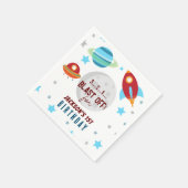 Space Blast Off 1e verjaardag Servet (Hoek)