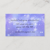 Space Blue Cosmic Stars Visitekaartje (Achterkant)