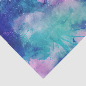 Space Blue Pink Waterverf Star Nebula Universe Tissuepapier (Detail)