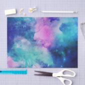 Space Blue Pink Waterverf Star Nebula Universe Tissuepapier (Craft)