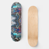 Space blue pouring persoonlijk skateboard (Voorkant)