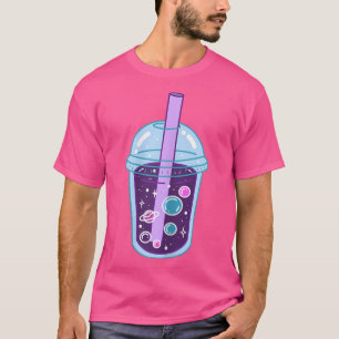 Space Boba Tea Bubble Tea Anime Japanse Kawaii Cu T-shirt