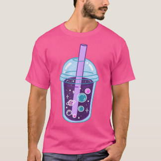 Space Boba Tea Bubble Tea Anime Japanse Kawaii Cu T-shirt
