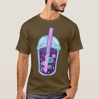 Space Boba Tea Bubble Tea Anime Japanse Kawaii Cu T-shirt