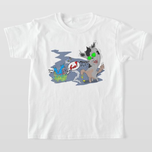 Space Boo Cat T-shirt (Laagn)
