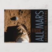 Space Boot Oranje Alle Mars Trekking Adventure Briefkaart (Voorkant)