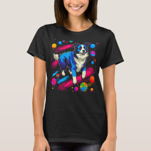 Space Border Collie Dog T-shirt