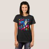 Space Border Collie Dog T-shirt (Voorkant volledig)