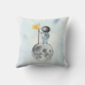 Space Boy Gold Galaxy Moon Stars-raket UFO-draad Kussen (Achterkant)