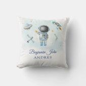 Space Boy Gold Galaxy Moon Stars-raket UFO-draad Kussen (Voorkant)