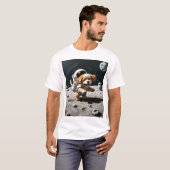 Space Boy, ontdekkingsreiziger, hou van mijn huisd T-shirt (Voorkant volledig)